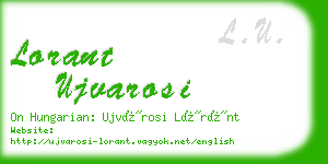 lorant ujvarosi business card